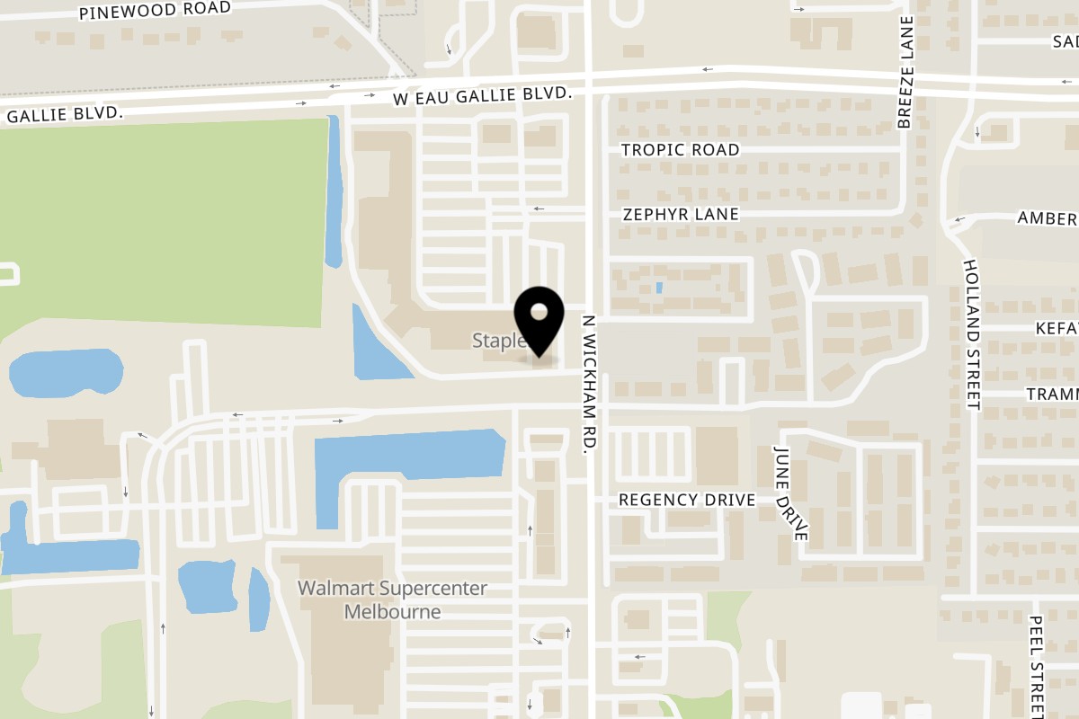 Map showing the location of So-Ju Chikn' on 1270 N Wickham Rd Suite 2 in Melbourne